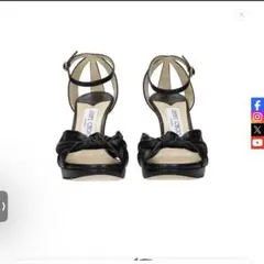 JIMMY CHOO サンダル ブラック 39のサムネイル