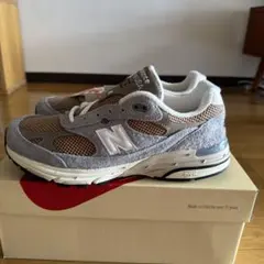 新品デッドnew balance U993GG グレー/ゴールド