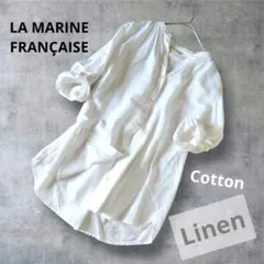 ノースリーブワンピース マリンフランセーズ ワンピース LA MARINE FRANCAISE マリンフランセーズ ノースリーブワンピース 2 リネン NVY 古着の販売・通販なら