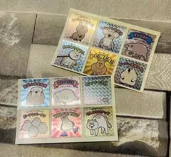 ホイルスクエアシールまとめホログラム動物　zooクオッカマーモットシマエナガネコのサムネイル