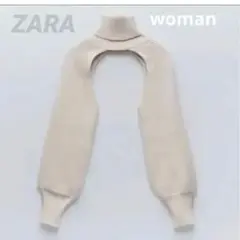 ZARAザラ ボレロアームウォーマー クロップドハイネックニット アイボリー M