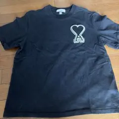 ハートと鍵デザイン 黒 Tシャツ M