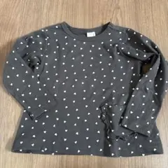 （最終お値下げしました）110㎝ petit main ハート柄 長袖カットソー