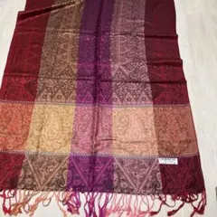 新品未使用カシミヤ100% ペイズリー柄ストール