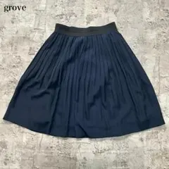 グローブ【M】ひざ丈スカート Aライン フレアシルエット プリーツデザインのサムネイル