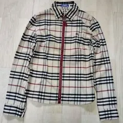 バーバリーブルーレーベル　ライトアウター　ジップアップ　ノバチェック　ロゴ刺繍
