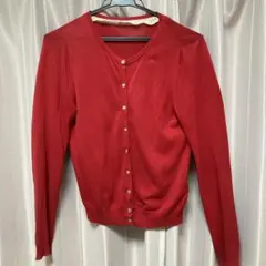earth music & ecology レッドカーディガン Sサイズ