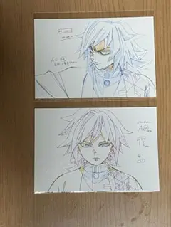 鬼滅の刃 冨岡義勇 原画風ポストカード 2枚セット