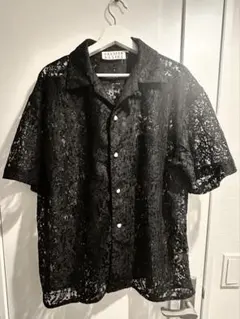 Acne Studios シースルー 刺繍 半袖シャツ ブラック 32 - メルカリ