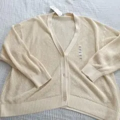 値下げ 新品 ユニクロ メッシュショートカーディガン XXL