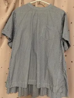 sacai ストライプ バックプリーツ ブラウス