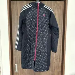adidas ドット柄 ベンチコート Fサイズ