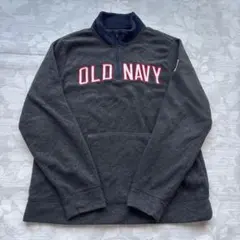 エ*ナ様 OLD NAVY XL ハーフジップフリース ビッグロゴ US古着