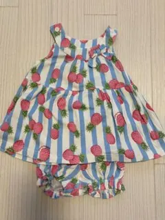 コンビミニ　パイナップル柄　ショートパンツ　セットアップ　70