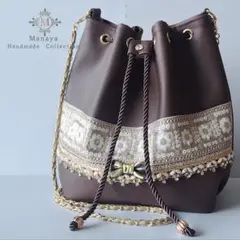 2602-212 ハンドメイド巾着ポシェット