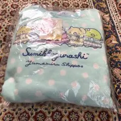 新品すみっコぐらし パジャマ 裏起毛水色ドット 140