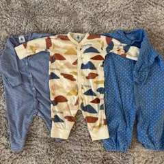 プチバトー★ロンパース・カバーオール 3点セット