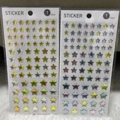 ステッカー　シール　ほし　星　2種セット　ボンボンドロップシール工作