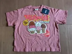 【新品未使用】半袖Tシャツ 100センチ 　アイスクリーム　ピンク
