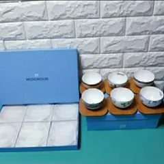 ☆ウェッジウッド☆ジャパニーズティーカップ&プチトレイ＆茶托☆6客セット☆未使用