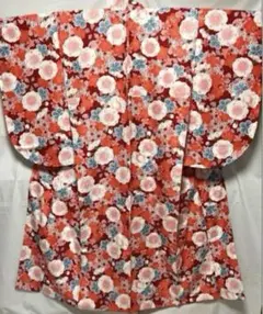 3-B 二尺袖　着物　小振袖　卒業式　ポリエステル　洗える着物