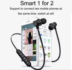 ✨未使用品✨Bluetooth 磁石イヤホン ブラック　イヤホン