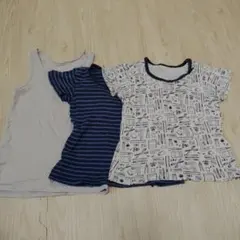 UNIQLO キッズ タンクトップメッシュ西松屋 半袖肌着110㎝　3枚セット