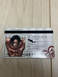 インペルダウン犯罪者識別カード ポートガス・D・エース - メルカリ