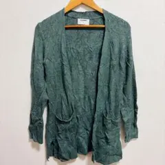 OLD NAVY カーディガン 【XS】 ニット グリーン ミドル丈