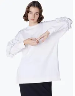 ENFOLD DRAPE SLEEVE T-SHIRT 38 ホワイト ブラウス - メルカリ