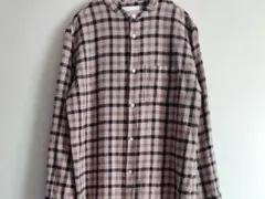 URBAN RESEARCH DOORS ヘビーネルバンドカラーシャツ 綿100