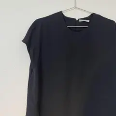 【美品】theory luxe トリアセテート 上質ブラウス 38 ブラック