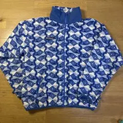 Colombia コロンビア　フリース　総柄　ブルー　90年代　USA
