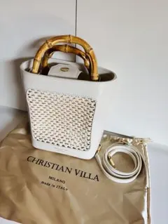★美品　クリスチャンヴィラ バック　バンブーハンドルのサムネイル