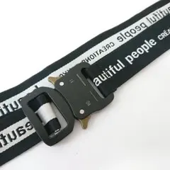 beautiful people ガチャベルト テープロゴ ブラック 美品のサムネイル