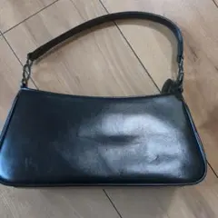新品 marie claire 黒 レザーハンドバッグ 冠婚葬祭