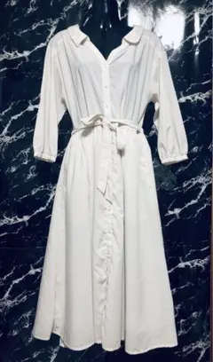 te chichi ロング ワンピース ベージュ 半袖 5分袖