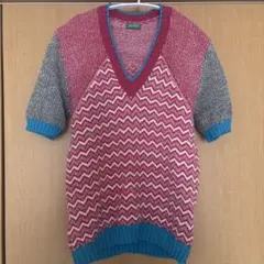 UNITED COLORS OF BENETTON ベネトン　半袖ニットのサムネイル