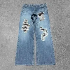 archive vintage denim ダメージ ワイドデニム y2k00s