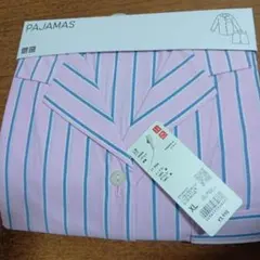 女性用XLユニクロ　ピンクストライプパジャマ