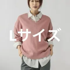 【新品】GLOBAL WORK スウェットライクVネックプルオーバーLサイズ
