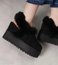 ESPERANZA エスペランサ 厚底2WAYフェイクムートンサボ ブラック