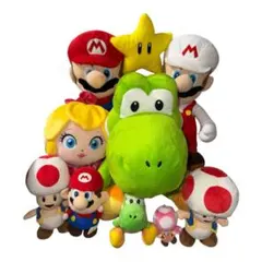 豪華10点スーパーマリオ ぬいぐるみ まとめ売り ヨッシー マリオ等おまけ付き