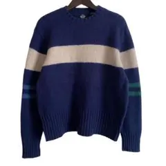 海外古着 DOCKERS 90s ライン ウール 長袖 ニット セーター y2kのサムネイル