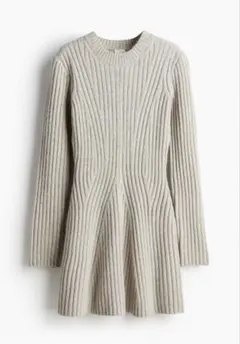 H&M リブニットワンピース L