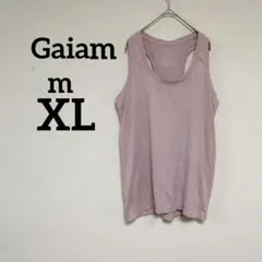 Gaiam 【XL】ピンク ノースリーブ ヨガウェア クロスバック