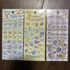 セリア　ポケモン　キラキラシール　プチプチシール