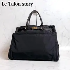 美品✨ルタロン トートバッグ 2way ナイロン ターンロック ブラックのサムネイル