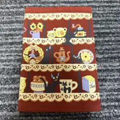 魔女の宅急便 ジジのブックカバー（赤×キッチン柄）