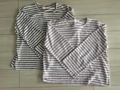 ストライプ長袖Tシャツ2枚セット